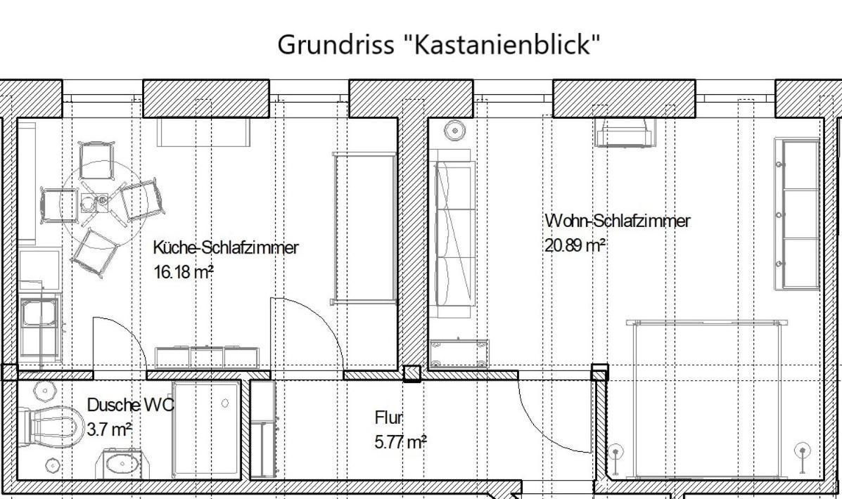 Ferienwohnung Kastanienblick Oder Parkblick, Oder Unser Radlerzimmer! Ziethen  Esterno foto